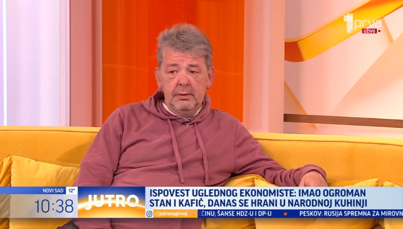 Ispovest Zorana Popovića: Nekada je bio imućan, a sada se hrani u narodnoj kuhinji