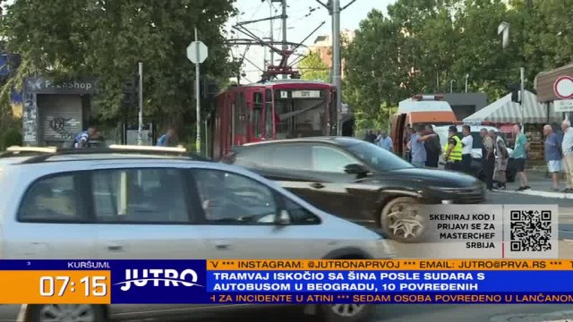 Stravičan sudar autobusa i tramvaja Desetoro povređenih na Trošarini