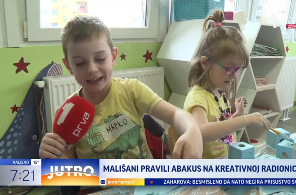 Mališani pravili abakus na kreativnoj radionici VIDEO