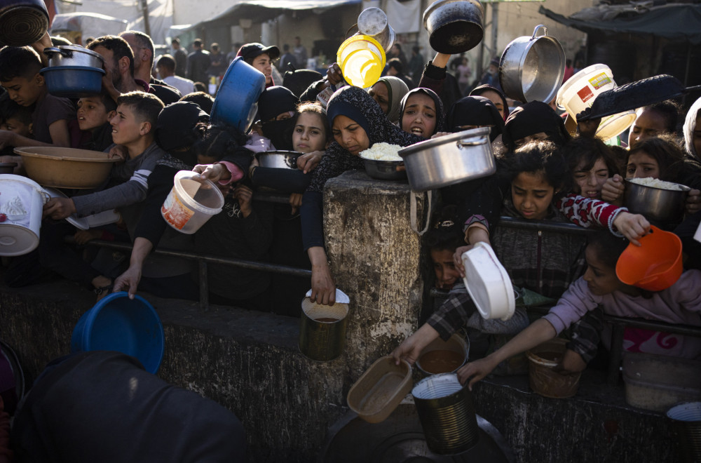 They are being charged; "You use famine..."