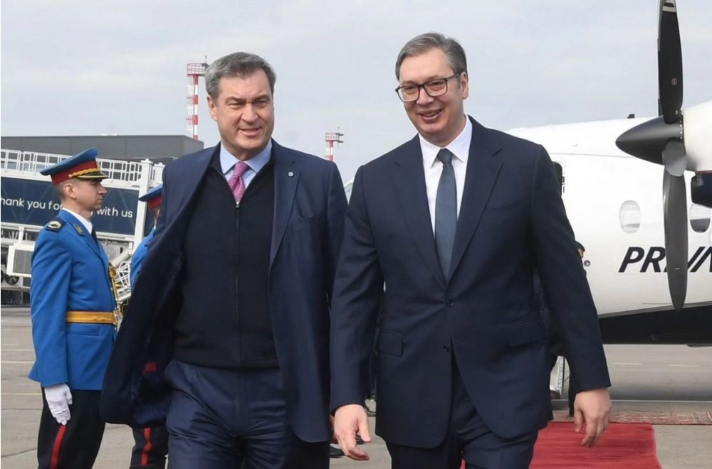 Vučić welcomed the Prime Minister of Bavaria: The meeting started PHOTO