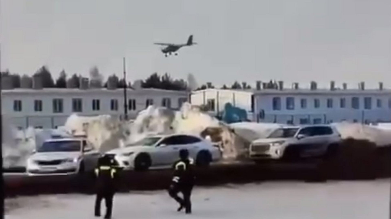 Video appears to show Ukraine drone attack in Russia