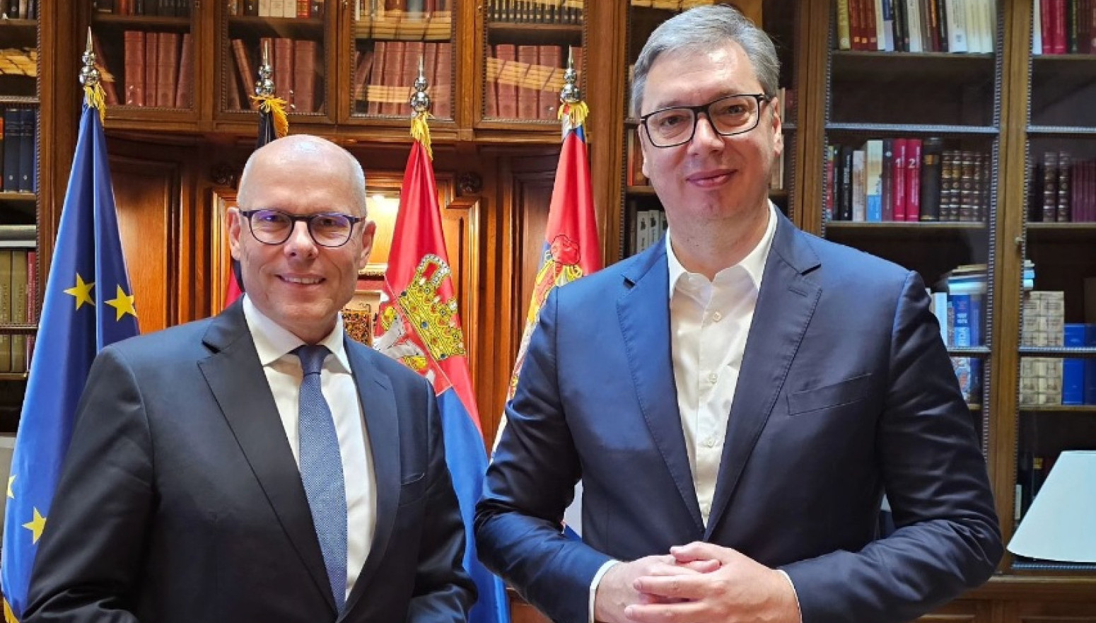 Vučić sa Bajerom: Odličan razgovor sa starim prijateljem FOTO
