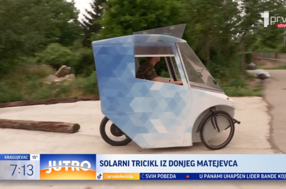 Prvi solarni tricikl VIDEO