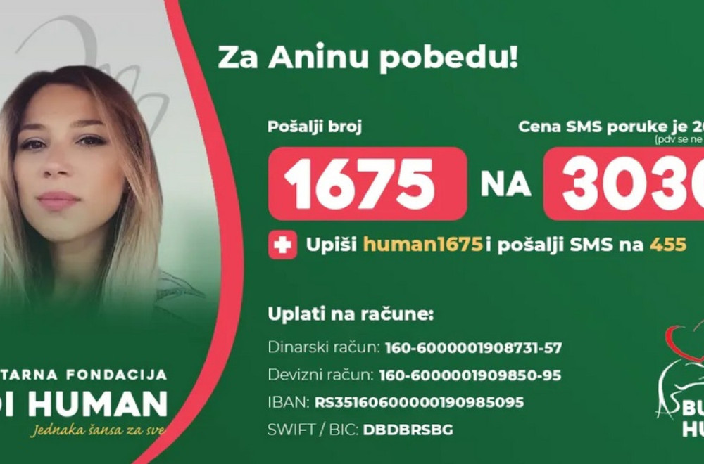 Ani je hitno potrebna naša pomoć: 1675 na 3030