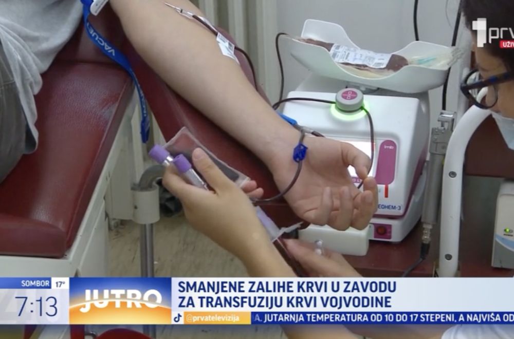 Smanjene zalihe krvi u Zavodu za transfuziju VIDEO