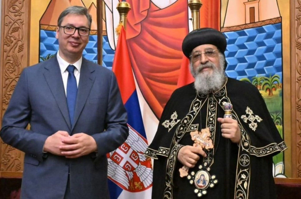 Vučić se sastao sa poglavarom Koptske pravoslavne crkve: "Poseban osećaj mira u prelepom hramu" FOTO