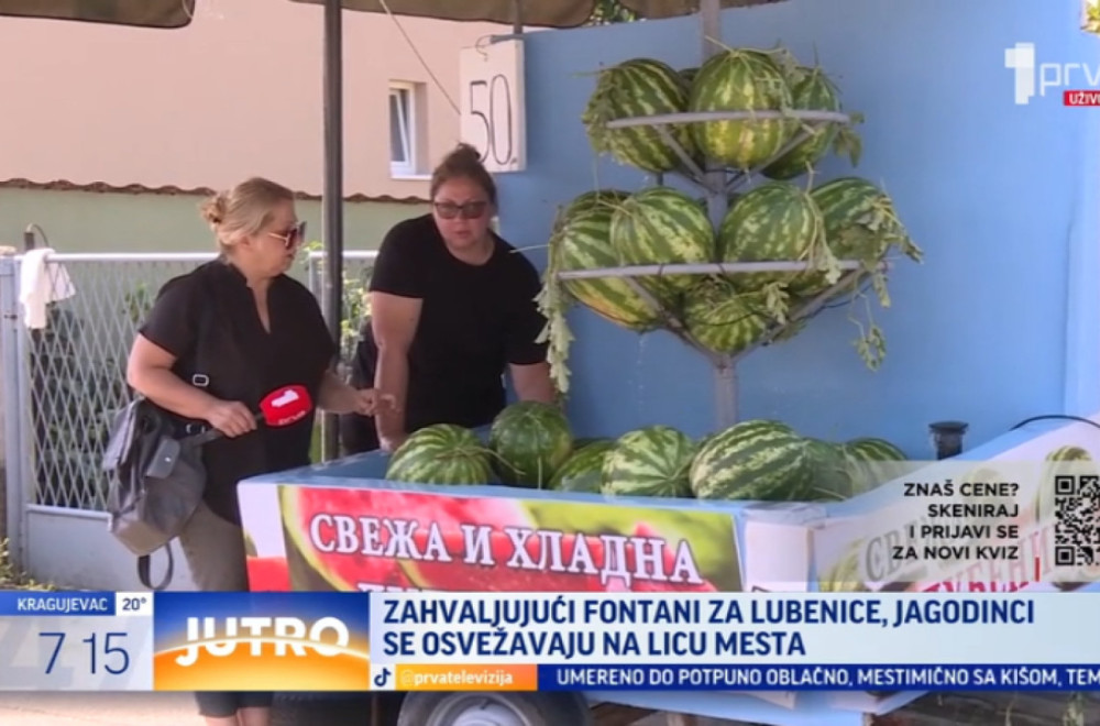 Fontana za lubenice – osveženje za Jagodince VIDEO