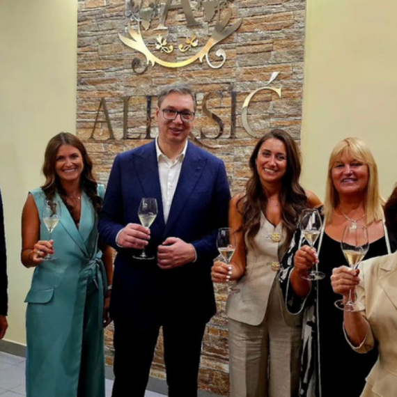 Vučić na ručku sa predsednicom Severne Makedonije: "Sa ponosom sam predstavio odlična srpska vina"