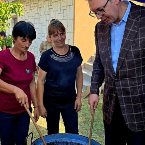 Vučić: Nije lako praviti pekmez, izdržao bih 10 minuta FOTO