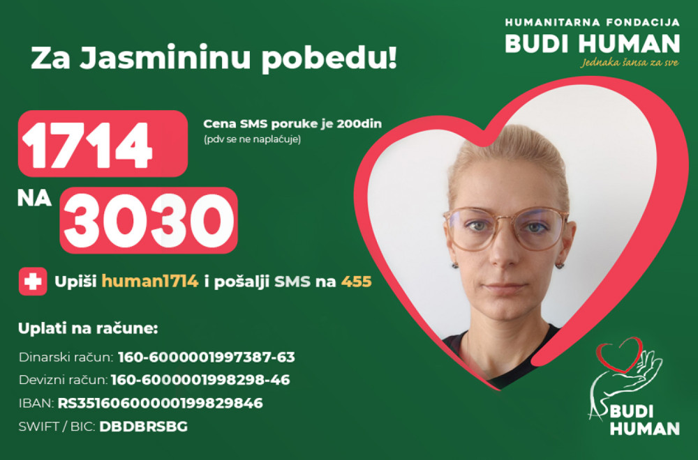 Pomozimo Jasmini da pobedi po drugi put