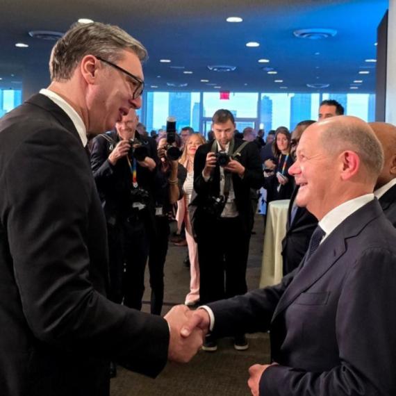 Vučić at the reception organized by Olaf Scholz: A cordial meeting with Chancellor and Minister Baerbock