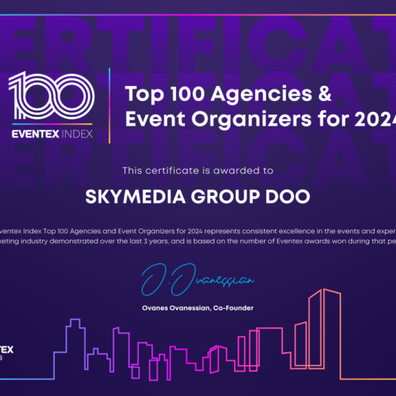 Skymusic uvršten u top 100 organizatora događaja za 2024. godinu na globalnom nivou