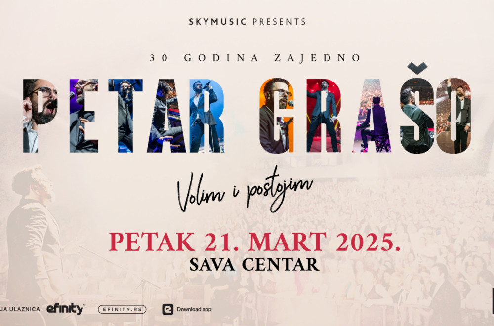 Petar Grašo najavio turneju povodom 30 godina karijere – zakazao koncert u Sava Centru za 21. mart 2025.