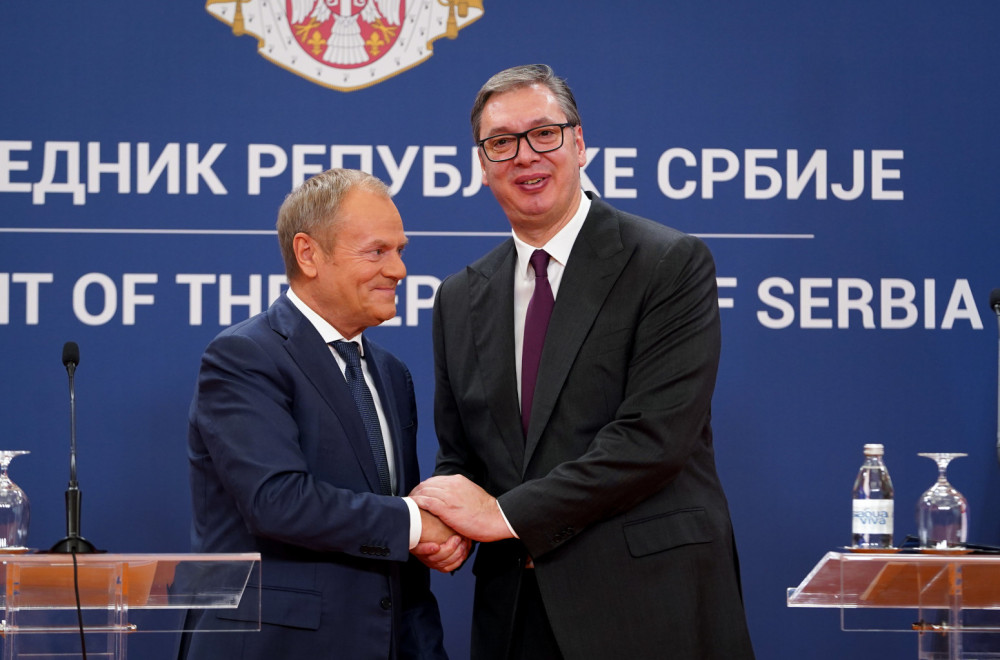 Vučić and Tusk: I won't hide it, Tusk would like to see full compliance of Serbia with the EU