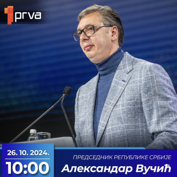 Vučić sutra gost Jutra TV Prve