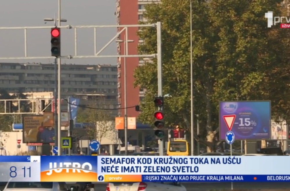 Ovako funkcionišu semafori na kružnom toku kod Brankovog mosta VIDEO