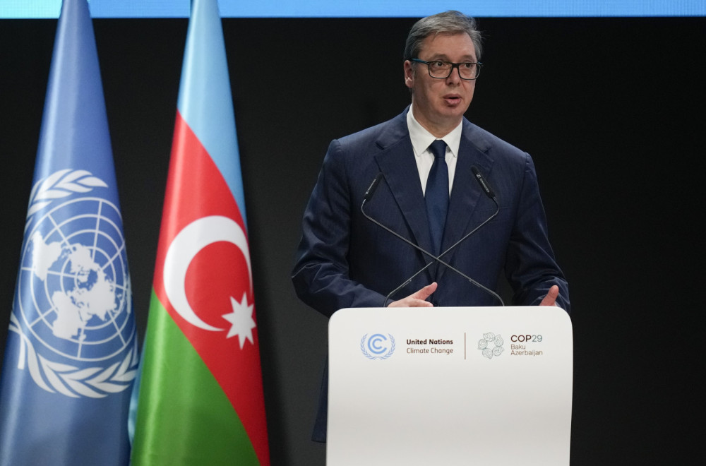 Vučić addressed the COP29 Summit: "We have to restore peace. The rich create problems, the poor pay the price"