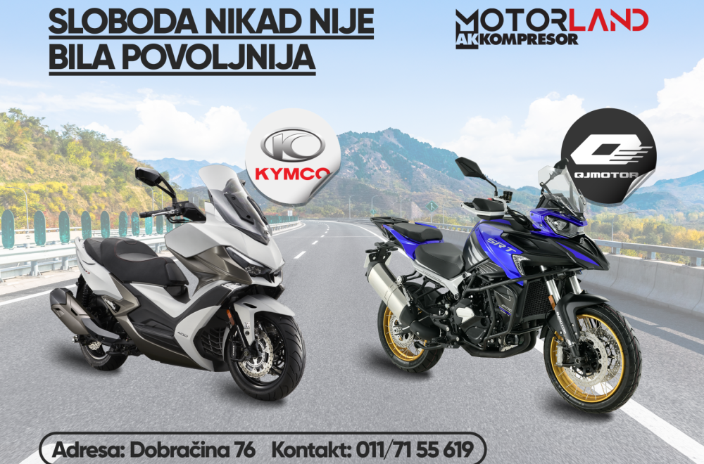 Motorland proširuje portfolio: Nova era kvaliteta i performansi uz QJ Motor i Kymco