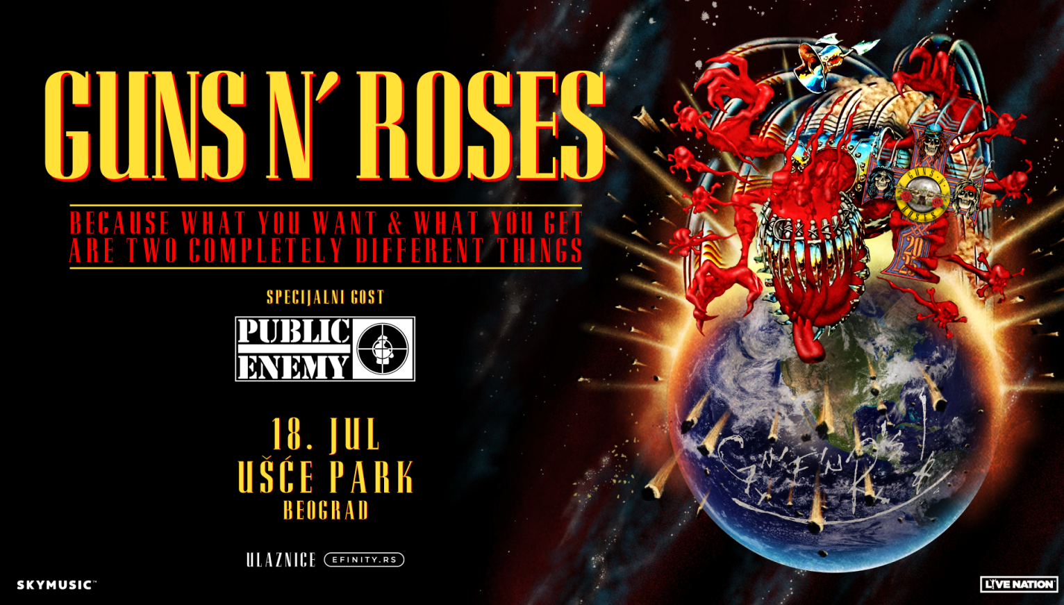 Za sat vremena kupljeno 10.000 ulaznica za koncert Guns N' Roses u Beogradu