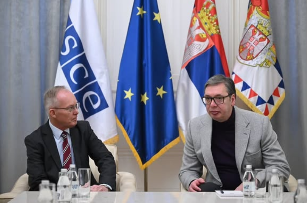 Vučić received the head of the OSCE mission in Serbia, Jan Braathu, on a farewell visit PHOTO