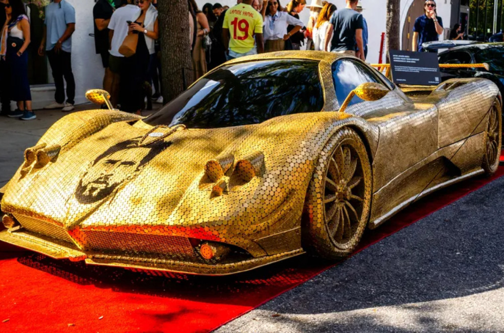 Pagani sa likom Lionela Mesija: Omaž legendi napravljen od novčića FOTO/VIDEO