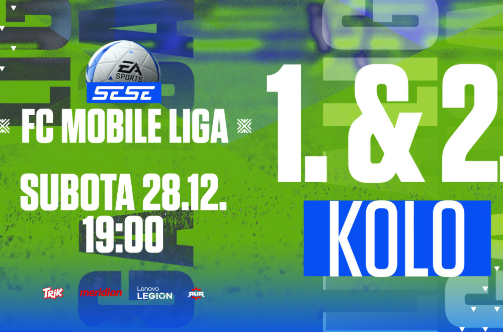 Gledajte prvo kolo SESE FC Mobile lige 28.12. od 19:00!