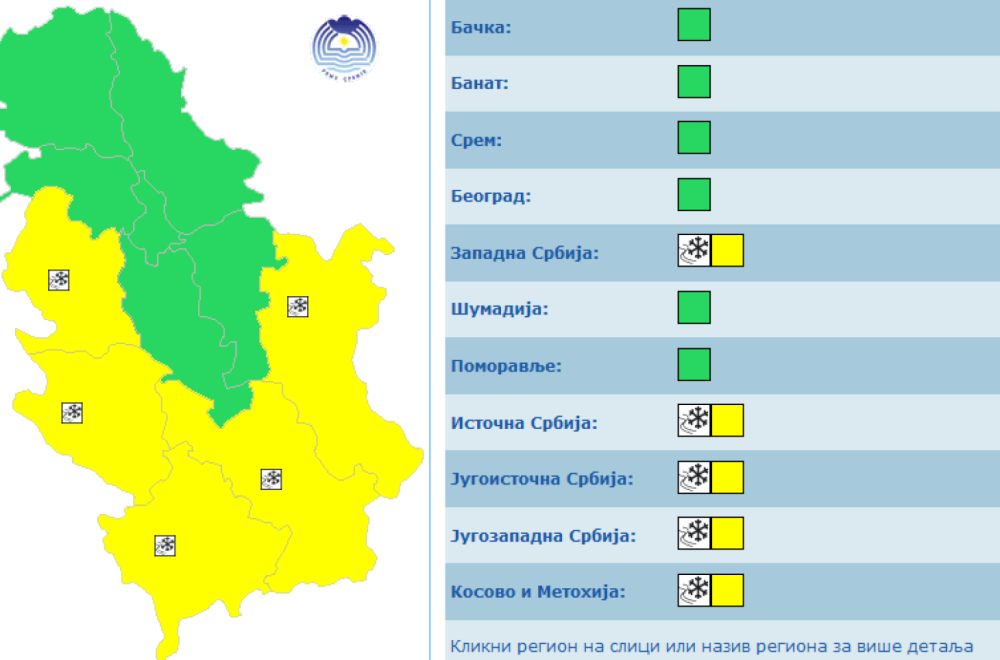 RHMZ upozorava: Ovi delovi Srbije su na udaru; Upaljeni meteoalarmi MAPA