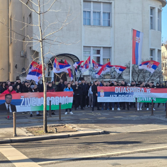 "Živela Srbija!"; Srbi u Mađarskoj dali podršku predsedniku Vučiću FOTO