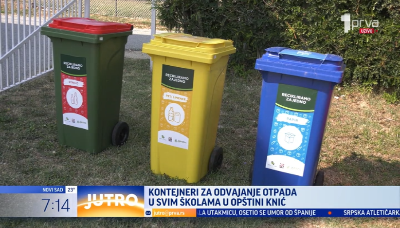 Kante za odvajanje otpada u svim školama