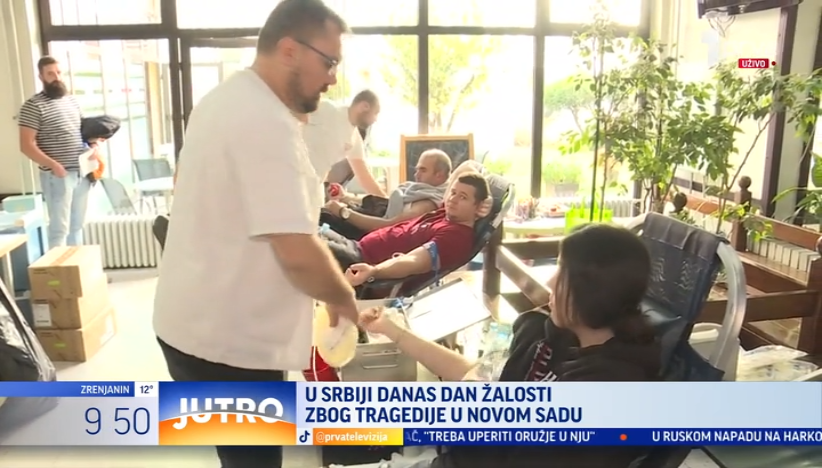 U toku akcije dobrovoljnog davanja krvi za povređene u Novom Sadu