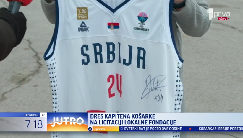 Dres kapitena košarke na licitaciji lokalne fondacije