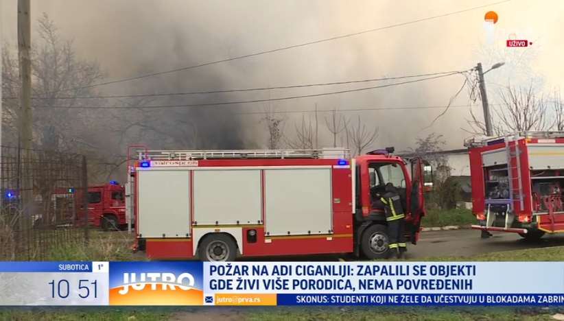 Ogroman požar na Adi Ciganliji: Kulja dim; Vatrogasci na terenu