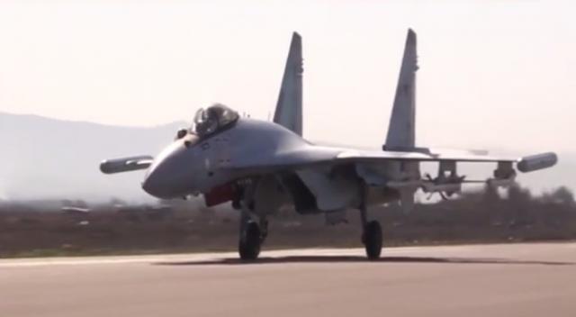 Ruski su-35 u pripravnosti u bazi u Latakiji VIDEO