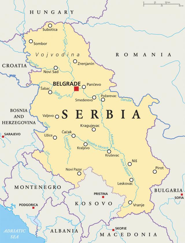 Mapa Srbije Gradovi