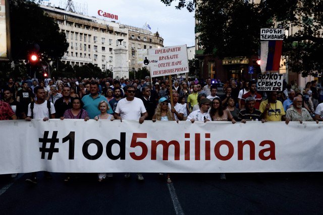 Održan protest "1 od 5 miliona" u Beogradu