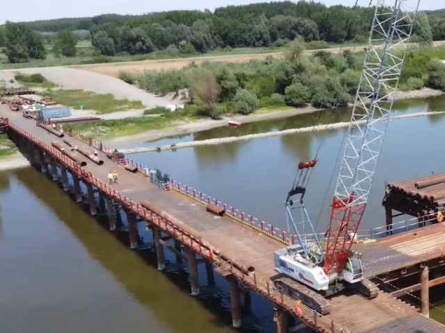 Na Dunavu kod Novog Sada pripremni radovi za gradnju mosta VIDEO