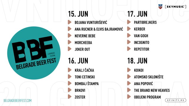 Objavljen program Belgrade Beer Festa – evo èiji nastupi nas oèekuju tokom èetiri festivalska dana