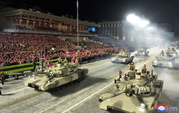 Воена парада во Пјонгјанг во јули/Ројтерс