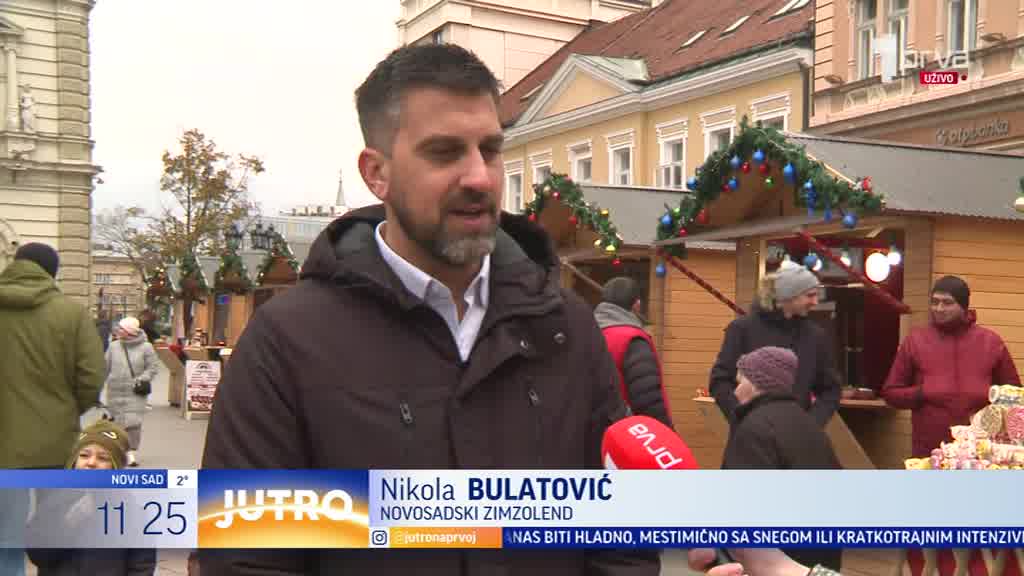 Otvoren novosadski Zimzolend: Na trgu postavljeno više od 40 novogodišnjih kućica