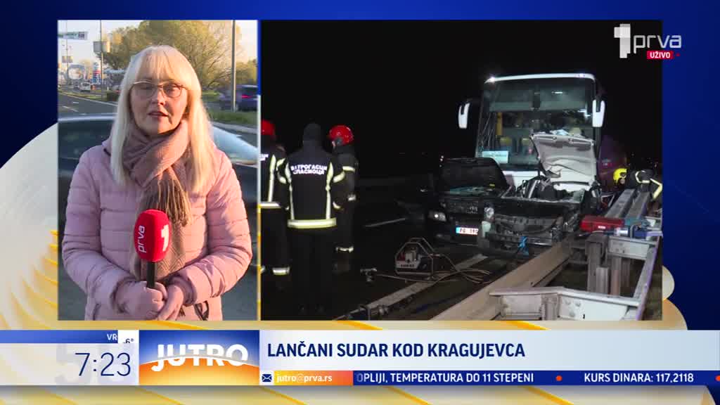 Ovo je uzrok saobraćajne nesreće kod Kragujevca: Jedna osoba nastradala, osam povređeno