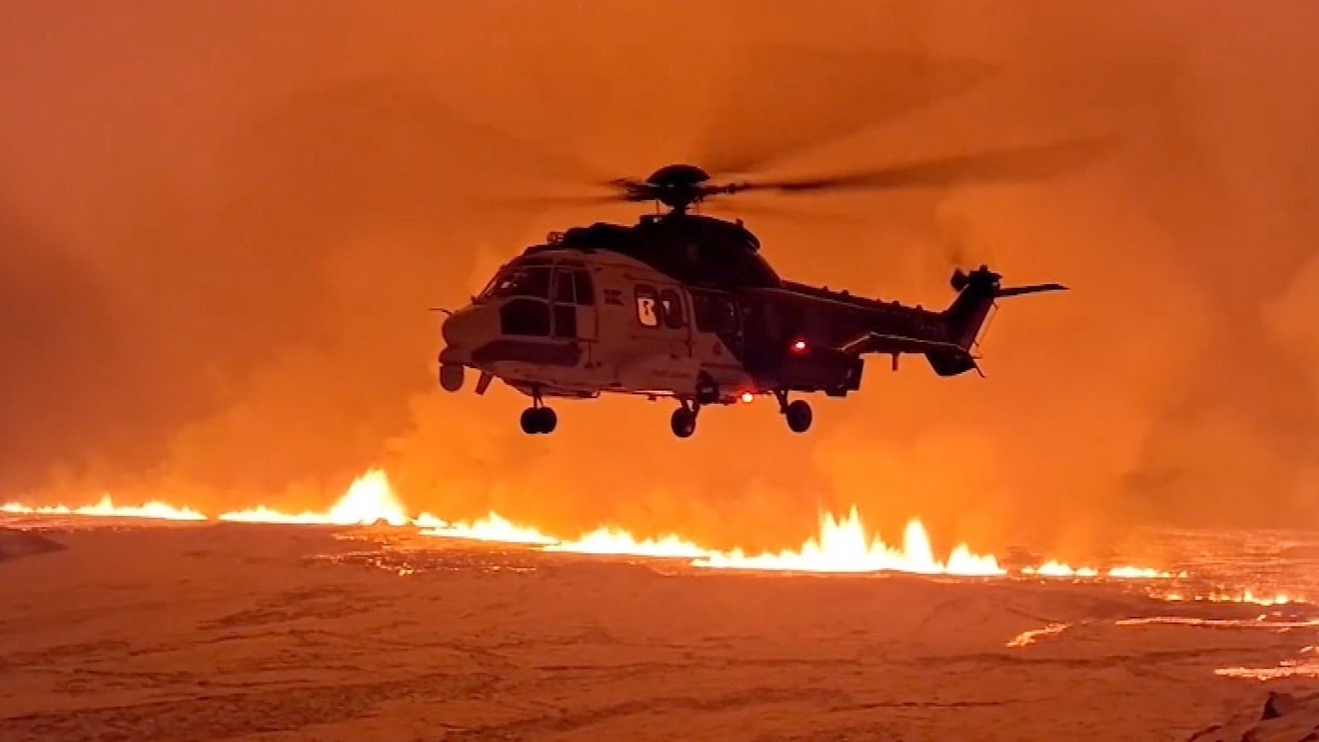 Watch moment volcano begins erupting in Iceland